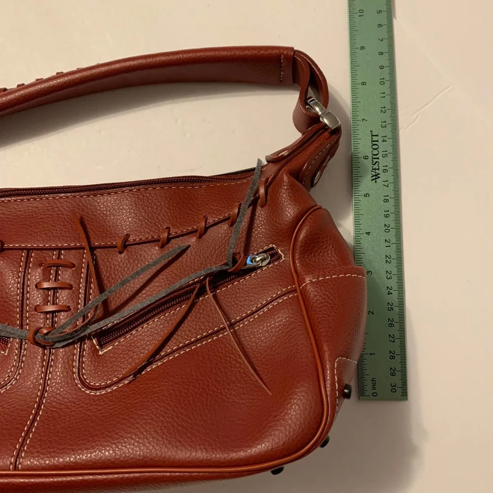 Red Pebbled Leather‎ Satchel NWOT
